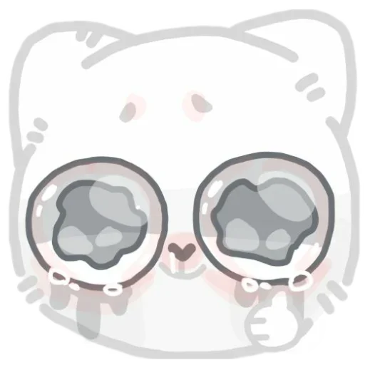 Sticker from the "colored emotions kittens" sticker pack