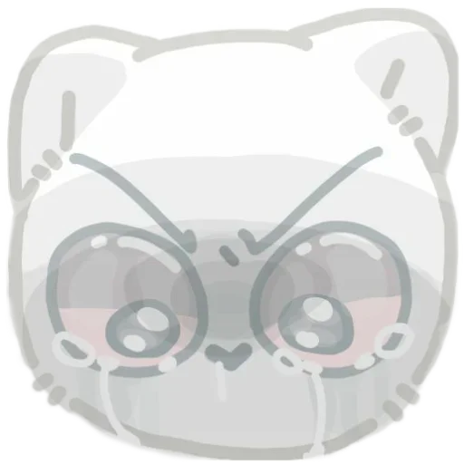 Sticker from the "colored emotions kittens" sticker pack