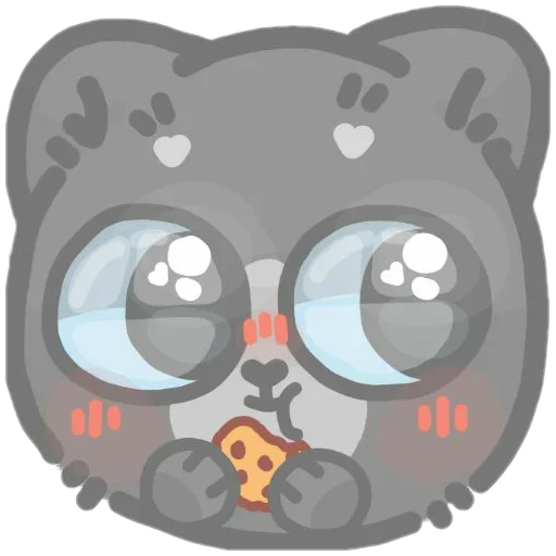 Sticker colored emotions kittens