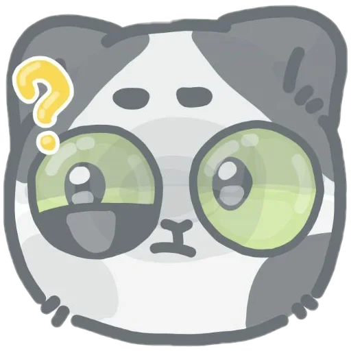 Sticker from the "colored emotions kittens" sticker pack