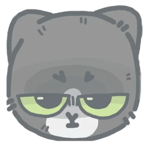 Sticker from the "colored emotions kittens" sticker pack