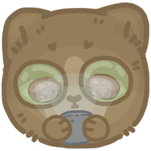 Sticker from the "colored emotions kittens" sticker pack