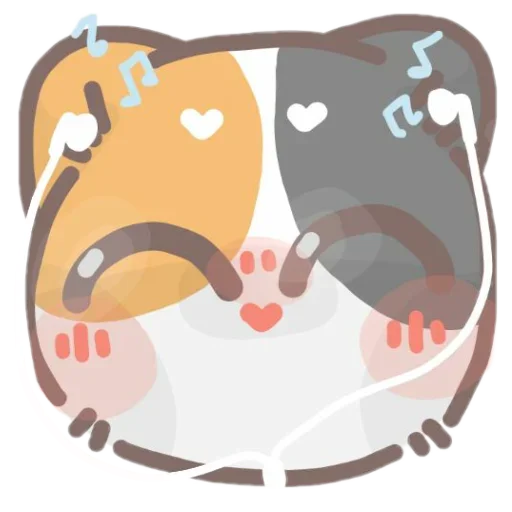 Sticker from the "colored emotions kittens" sticker pack