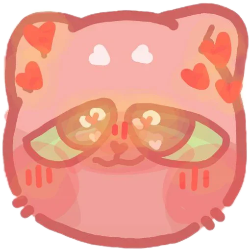 Sticker from the "colored emotions kittens" sticker pack