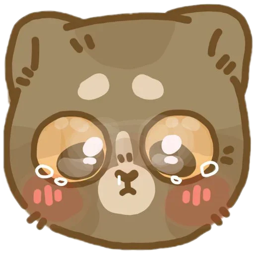 Sticker from the "colored emotions kittens" sticker pack