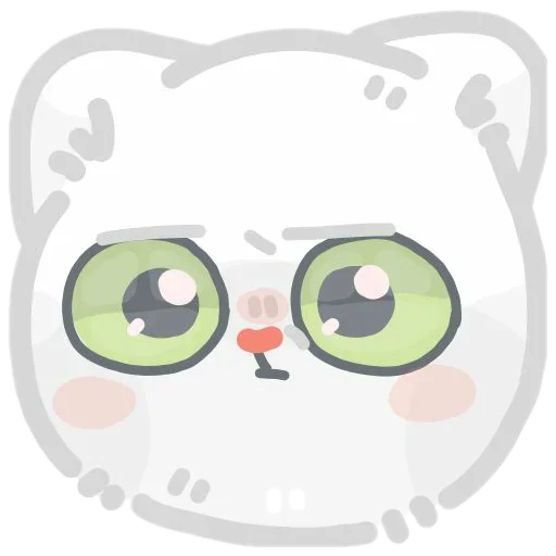 Sticker from the "colored emotions kittens" sticker pack