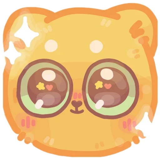 Sticker from the "colored emotions kittens" sticker pack