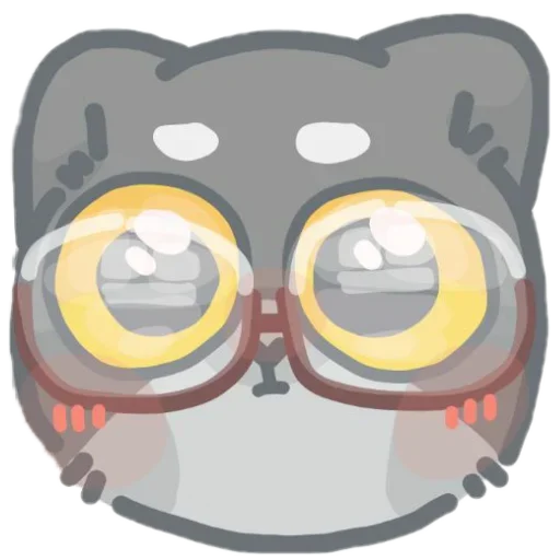 Sticker from the "colored emotions kittens" sticker pack