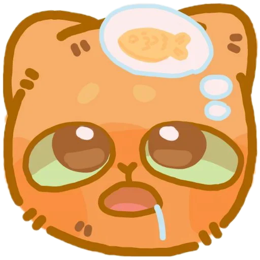 Sticker from the "colored emotions kittens" sticker pack