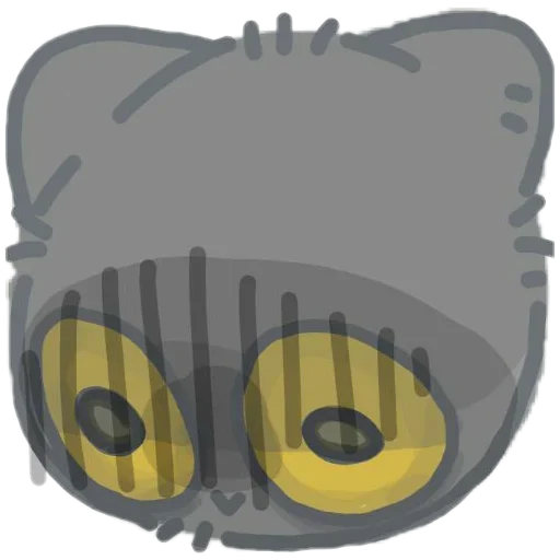 Sticker from the "colored emotions kittens" sticker pack