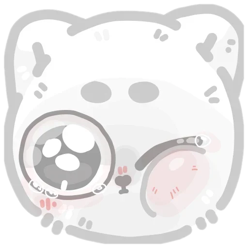 Sticker from the "colored emotions kittens" sticker pack