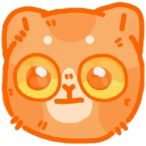 Sticker from the "colored emotions kittens" sticker pack