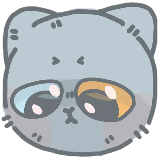 Sticker from the "colored emotions kittens" sticker pack