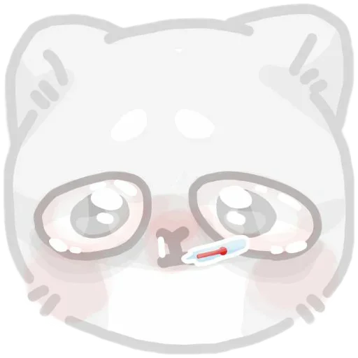 Sticker from the "colored emotions kittens" sticker pack