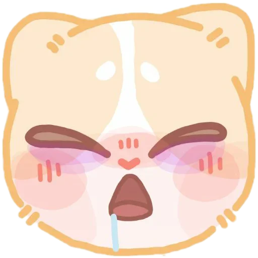 Sticker from the "colored emotions kittens" sticker pack