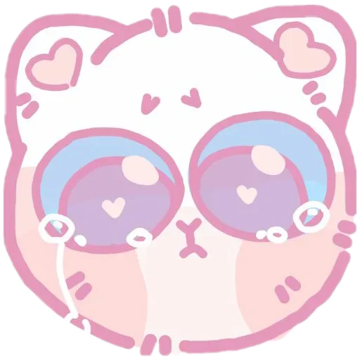 Sticker from the "colored emotions kittens" sticker pack