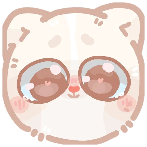 Sticker from the "colored emotions kittens" sticker pack