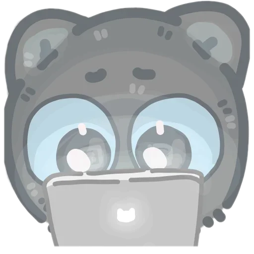 Sticker from the "colored emotions kittens" sticker pack