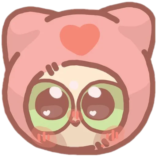 Sticker from the "colored emotions kittens" sticker pack