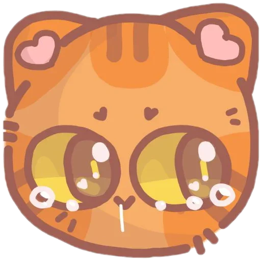 Sticker from the "colored emotions kittens" sticker pack