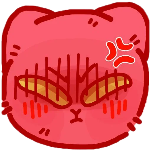 Sticker from the "colored emotions kittens" sticker pack