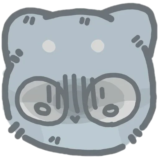 Sticker from the "colored emotions kittens" sticker pack