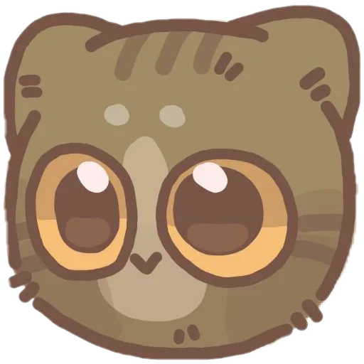 Sticker from the "colored emotions kittens" sticker pack