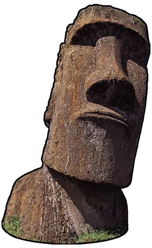 Sticker from the "Moai" sticker pack