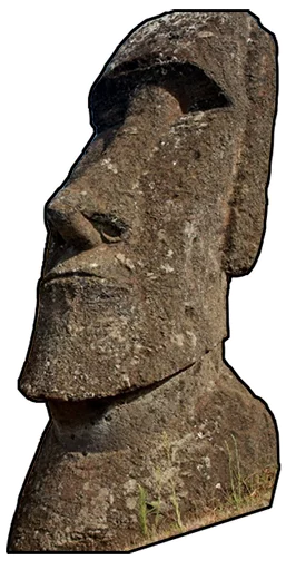 Sticker from the "Moai" sticker pack