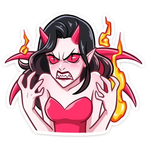 Sticker from the "Дьяволица" sticker pack