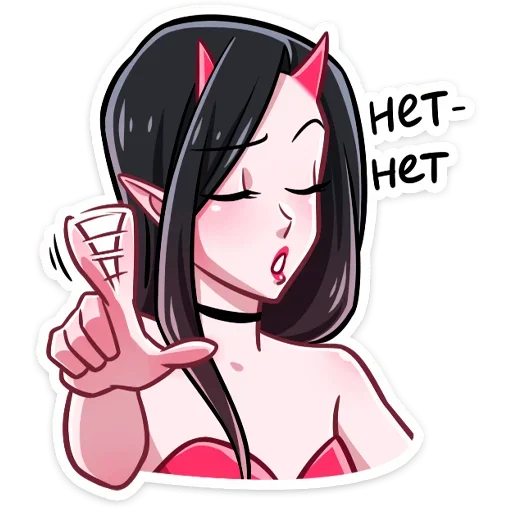 Sticker from the "Дьяволица" sticker pack