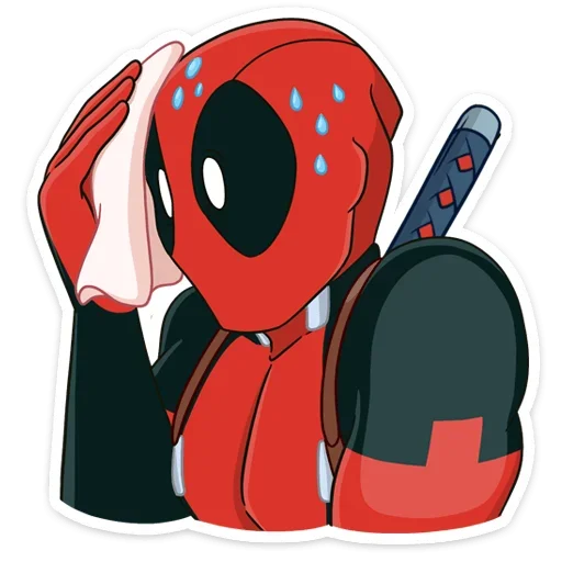 Sticker from the "Дэдпул и Новый год" sticker pack