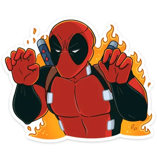 Sticker from the "Дэдпул и Новый год" sticker pack