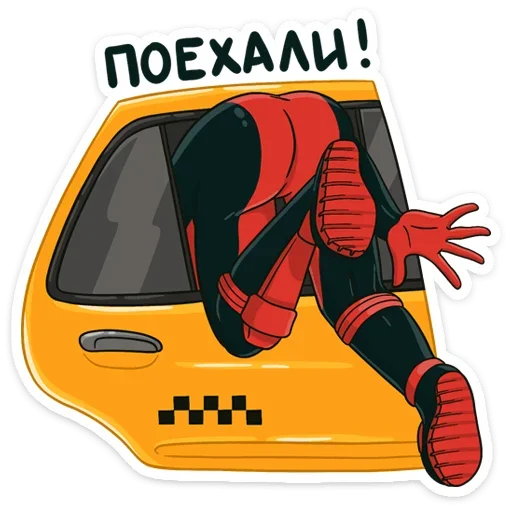 Sticker Дэдпул и Новый год