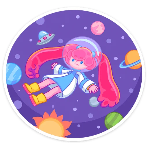 Sticker from the "Юни" sticker pack