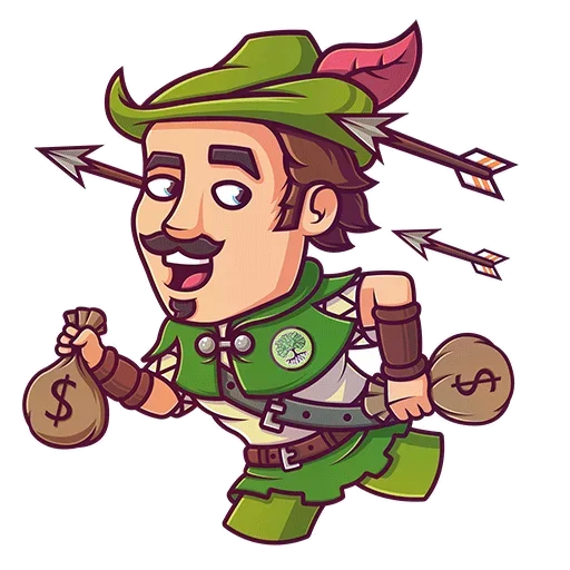 Sticker from the "Robin Hood" sticker pack