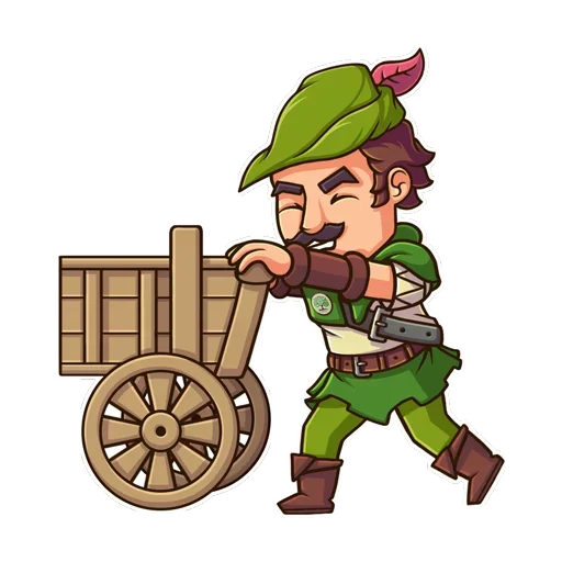 Sticker from the "Robin Hood" sticker pack