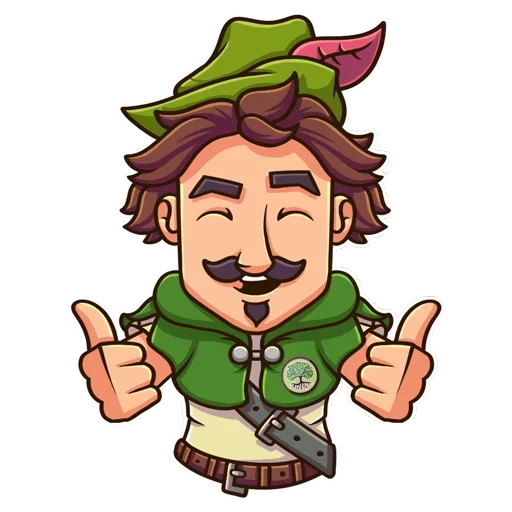 Sticker from the "Robin Hood" sticker pack