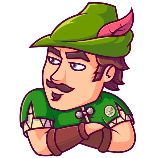 Sticker from the "Robin Hood" sticker pack