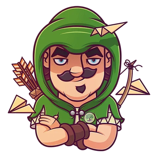 Sticker from the "Robin Hood" sticker pack