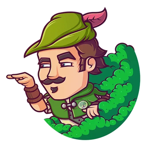 Sticker from the "Robin Hood" sticker pack