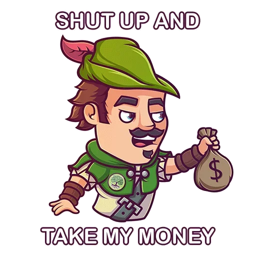 Sticker from the "Robin Hood" sticker pack