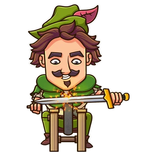 Sticker from the "Robin Hood" sticker pack