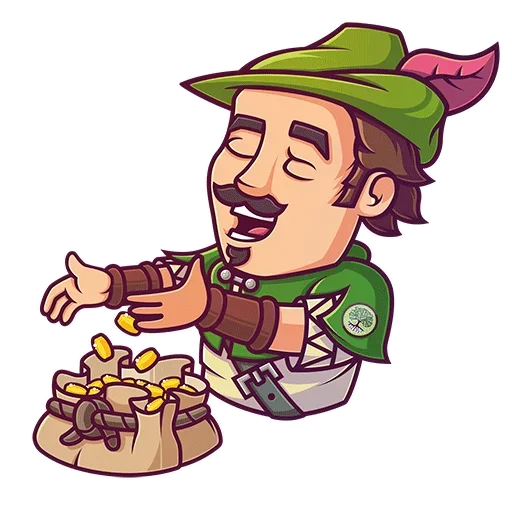 Sticker from the "Robin Hood" sticker pack