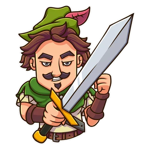 Sticker from the "Robin Hood" sticker pack