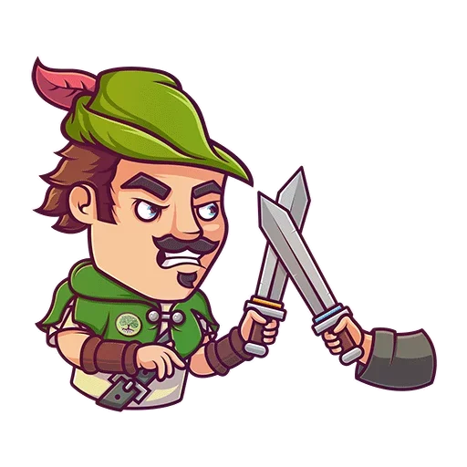 Sticker from the "Robin Hood" sticker pack