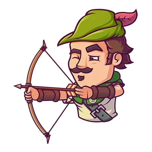 Sticker from the "Robin Hood" sticker pack