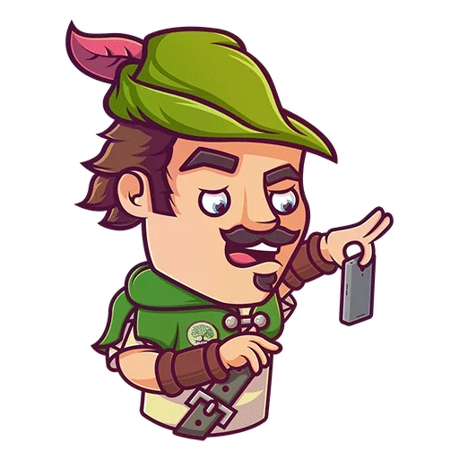 Sticker from the "Robin Hood" sticker pack