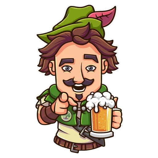 Sticker from the "Robin Hood" sticker pack