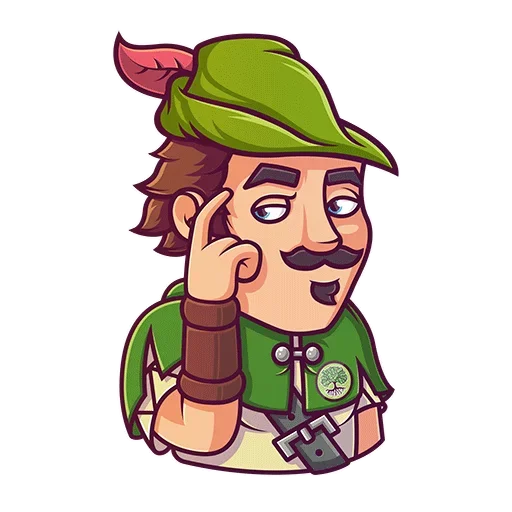 Sticker from the "Robin Hood" sticker pack